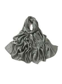 1 Peça Acessórios de Abaya de Alta Qualidade em Cor Sólida para Senhoras, Lenço de Crepe de Cetim de Seda com Brilho de Pedrinhas Strass, Xale Brilhante e Cintilante, Faixa para Cabeça de Mulher