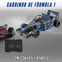 Carrinho Formula Corrida Controle Remoto Presente Menino Brinquedo Carro Frente Ré - Azul Royal - Visão 4
