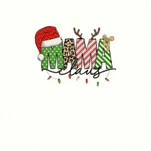 1/2/3 件圣诞快乐，妈妈克劳斯热漆贴纸 - 非常适合 DIY T 恤、牛仔裤和背包 - 可清洗且耐用 - 彩色 - 查看 1