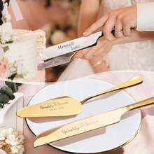 Personalized Engraved Cake Knife, Engraved Wedding Or Anniversary Cake Cutting Gift For Couples, Unique Keepsake, Cake Cutting Set, Halloween Gifts, Anniversary Gifts Christmas Gift - Multicolor - View 2