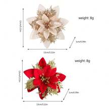 10 CÁI Hoa Trạng Nguyên Lấp Lánh Nhân Tạo Trang Trí Giáng Sinh Hoa Trang Trí Và Hoa Trạng Nguyên Lấp Lánh Trang Trí Cho Đám Cưới - Vàng Sâm Banh Quà Tặng Tốt Nhất Trang Trí Nhà Trang Trí Giáng Sinh Trang Trí Phòng Giáng Sinh Mùa Đông Trang Trí Giáng Sinh Quà Tặng Giáng Sinh Trang Trí Giáng Sinh - Nhiều màu - Xem 8