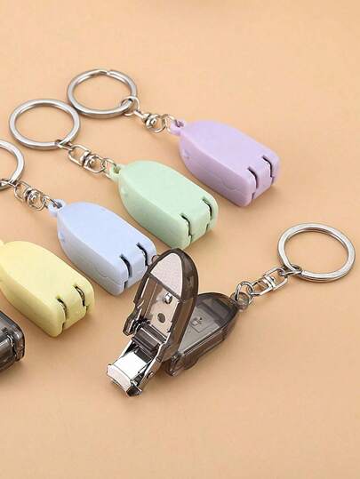 1个/2个装便携式迷你可折叠指甲钳钥匙扣，可变形指甲剪，带钥匙链的指甲修剪器，适合送给男朋友/女朋友的情人节礼物、圣诞节礼物