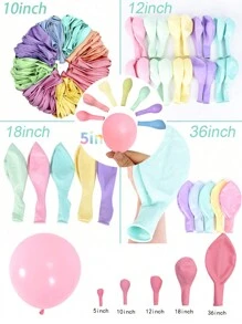 1~200 pièces Ballons pastel de 5/18/36 pouces, couleurs arc-en-ciel du printemps, petits ballons macaron de couleurs assorties, ballons en latex en vrac pour anniversaire, mariage, fiançailles, anniversaire, arche, fête