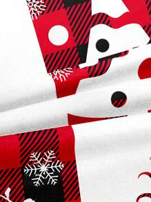 3 件套圣诞鹿设计羽绒被套，包括 1 件羽绒被套和 2 件枕套，柔软舒适 - 紅色 - 查看 6