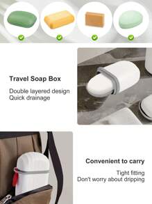 Scatola per sapone con coperchio, porta sapone da viaggio, custodia per saponette, contenitore per conservare il sapone, salvaspazio per il bagno, impermeabile, dispenser da viaggio, elementi essenziali da viaggio, contenitore portatile per la pulizia del corpo, organizer per viaggi di lavoro, campeggio, all'aperto, escursioni, con iniziale di 26 lettere, decorazione per bagno e casa, decorazione autunnale, articoli per il ritorno a scuola - Multicolore - Visualizzare 5