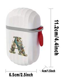 Scatola per sapone con coperchio, porta sapone da viaggio, custodia per saponette, contenitore per conservare il sapone, salvaspazio per il bagno, impermeabile, dispenser da viaggio, elementi essenziali da viaggio, contenitore portatile per la pulizia del corpo, organizer per viaggi di lavoro, campeggio, all'aperto, escursioni, con iniziale di 26 lettere, decorazione per bagno e casa, decorazione autunnale, articoli per il ritorno a scuola - Multicolore - Visualizzare 3