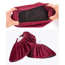 1 件装天鹅绒鞋套，适合室内使用和电脑室，可反复清洗，厚防滑鞋底和耐磨脚套，鞋靴配件 - 彩色 - 查看 9