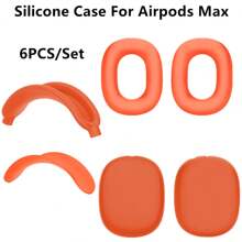 Apple Slime Silicone Protective Case Compatible With Airpods Max - Soft Silicone Cover, Waterproof, Dustproof, Fingerprint-Proof, Scratch-Resistant 360° Full Protection, Silicone Ear Cup Cover, Silicone Headband Cover, Silicone Headband Pad, Silicone Carrying Case, Flexible Silicone Material For Comfort, Durability And Easy Cleaning, Multiple Colors Available, Great Gift