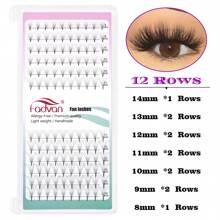 FADVAN Fadvan 120Fans Premade Fan Lashes 3D 5D 6D 8D 10D 12D 16D 20D 30D 0.07 C/D 8-14mm Volume Individual Short Stem  Eyelash Extension Makeup Supplies