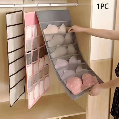 1PC Multi Grids Hanging Storage Bag , Spacious Closet Organizer With Underwear, Lingerie, And Sock Storage Compartments , Perfect For Maximizing Wardrobe Space And Keeping Essentials Organized. Dress Pants Shoes Jeans Boots Skirtbedroom,Organizer,Organiser,Home Storage,White T Shirt Women,Black Pants Women,Ladies Winter Clothes,Dress,Winter Clothes For Ladies,Elegant Woman Dresses,White Shirt For Ladies,Long Sleeve,White Jumpsuit For Women,Spring Dresses For Women,Spring Outfits For Women,Spring,Spring Clothes,Minimalist,Summer Tops