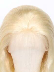 Tóc giả uốn xoăn màu vàng mật ong 13*4 phía trước bằng tóc thật được nhổ sẵn với tóc con Tóc vàng dâu tây xoăn tự nhiên nguyên chất 180% Mật độ tóc giả màu vàng mật ong - S613 - Xem 5