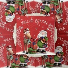 20 pezzi di tovaglioli natalizi, tovaglioli di carta monouso a 2 veli per hotel, decorazione tavolo per feste di Natale, con stampe di Babbo Natale rosso, fiori, cinture e cervi natalizi e alberi di Natale - Rosso - Visualizzare 10