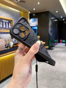 1个时尚飞机图案加厚防震保护手机壳，兼容苹果/Infinix/Vivo/OPPO，时尚达人的理想之选，简约时尚。 - 黑色 - 查看 7