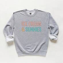 Ice Cream And Sunnies | Youth Sweatshirt - 淺灰色 - 查看 1
