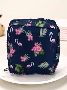 1 pièce Sac de rangement de voyage à la mode multifonctionnel - parfait pour les articles de toilette, les serviettes hygiéniques, les cosmétiques - pratique et multifonctionnel