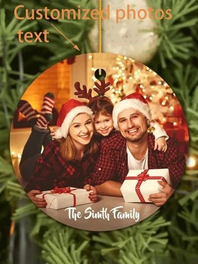 1 mặt dây chuyền mới tùy chỉnh ảnh Acrylic trang trí, cây, ngày lễ tình nhân, kỷ niệm, quà tặng tiệc cưới