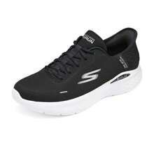 Skechers Zapatos de correr transpirables tipo slip-on para hombre, zapatillas casuales
