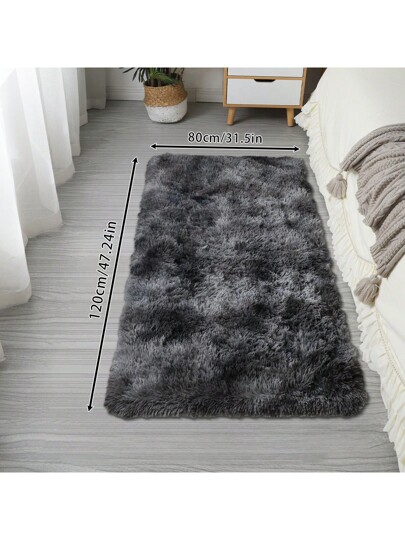 1pc Rectangular Plush Bedroom/Living Room Small Area Rug/Carpet
