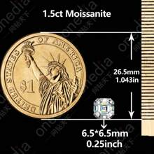 1pc 100% Pure Moissanite, White D Color, Asscher Cut, VVS1 Clarity, With GRA Certificate - White - View 8