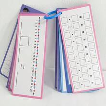 Thẻ thực hành toán cộng trừ cho trẻ em kèm 2 bút có thể xóa và viết lại nhiều lần và không thấm nước - trắng - Xem 11