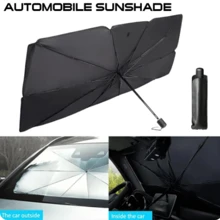 Foldable Car Windshield Sun Shade, UV Cover, Heat Insulation, Front Window Interior Protection, Umbrella - 黑色 - 查看 3