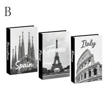 3 Peças Conjunto de Livros Decorativos Artificiais Dobráveis, Decoração Doméstica Minimalista de Livros Falsos