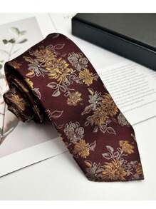 1 pièce Cravate tissée jacquard, convient pour le mariage, les affaires, les tenues décontractées et le streetwear
