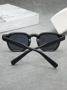 1 chiếc gọng kính oval nhỏ, unisex, chất lượng cao, thiết kế tối giản, thời trang, phù hợp cho các dịp thường ngày, du lịch, tiệc tùng, đi biển, trang trí hàng ngày. - phim xám khung đen - Xem 4