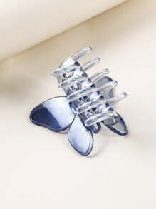 Garra de pelo con diseño de mariposa - Gris - Ver 2