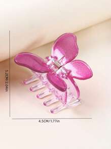 Garra de pelo con diseño de mariposa - Gris - Ver 5