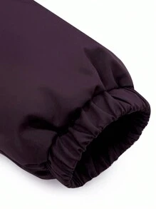 SOLOCOTE Tween Girls  Mid-Length Hooded Long Sleeve Windproof Waterproof Thick Padded Coat - Mauve Purple - View 10