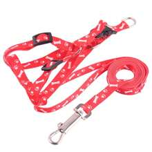 1pc 110cm Long Polyester Printed Material Dog/Cat Leash, Suitable For Various Small Dogs & Cats, Pet Supplies Accessory