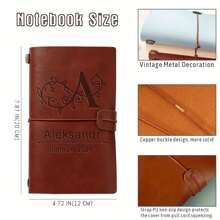 Cuaderno de piel personalizado, libreta personalizada, diario con grabado personalizado, regalo para amigos, compañeros de trabajo, graduación, profesores - Multicolor - Ver 3