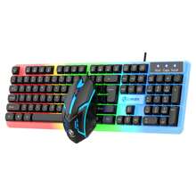 Mechanical Feeling Keyboard And Mouse Combo, RGB LED Backlit, USB Wired - 104 Keys - Ideal Choice For Gaming And Office - White - View 4