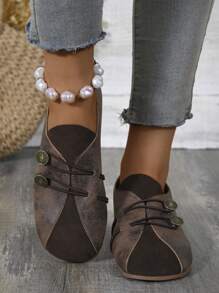 Women's Flat Casual Comfortable Slip-On Soft Sole Oxford Shoes
