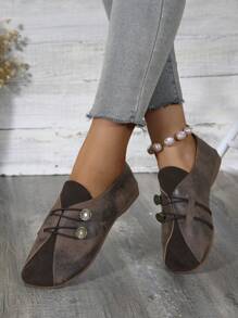 Women's Flat Casual Comfortable Slip-On Soft Sole Oxford Shoes