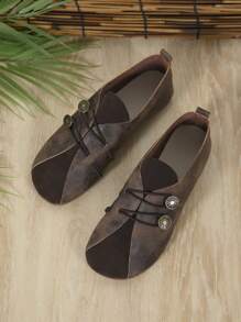 Women's Flat Casual Comfortable Slip-On Soft Sole Oxford Shoes