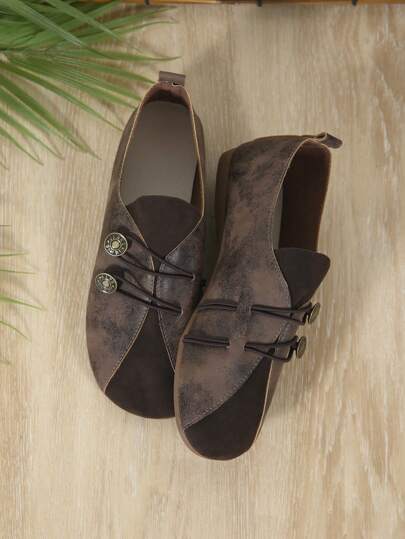 Women's Flat Casual Comfortable Slip-On Soft Sole Oxford Shoes