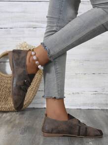 Women's Flat Casual Comfortable Slip-On Soft Sole Oxford Shoes