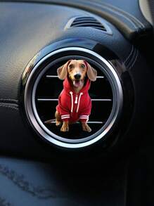 1pc/2pcs Dachshund Themed Car Air Vent Freshener Clip, Pet Animal Car Interior Decoration Accessories - Multicolor - View 4