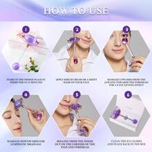 Quả cầu đá lạnh cho mặt, Quả cầu đá lạnh Cryo Stick cho mặt, mắt, cổ, Bộ chăm sóc da bằng bóng làm mát để giảm bọng mắt và quầng thâm - Màu tím - Xem 5