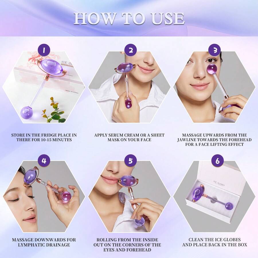 Facial Ice Globes, Cryo Stick Ice Globe For Face Eye Neck, Cooling Ball