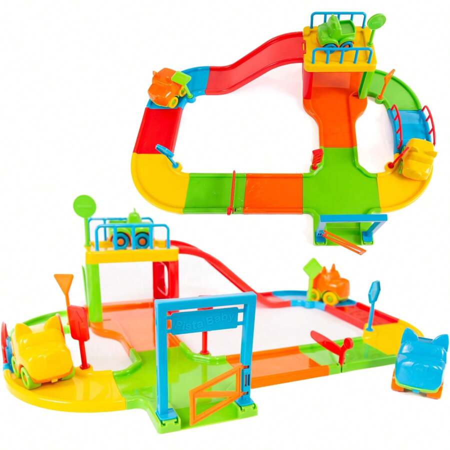 Baby Animal Racing Car Track Children's Toy With 2 Cars - Nhiều màu - Xem 1