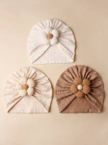 3pcs/Set Cute Infant Warm Hats For Babies Aged 6-24 Months, Suitable For Autumn/Winter Love Valentine