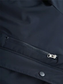 Parka femme à capuche détachable avec col de fourrure, nouvelle mode hiver, épaisse et chaude - Bleu marine - Voir 5