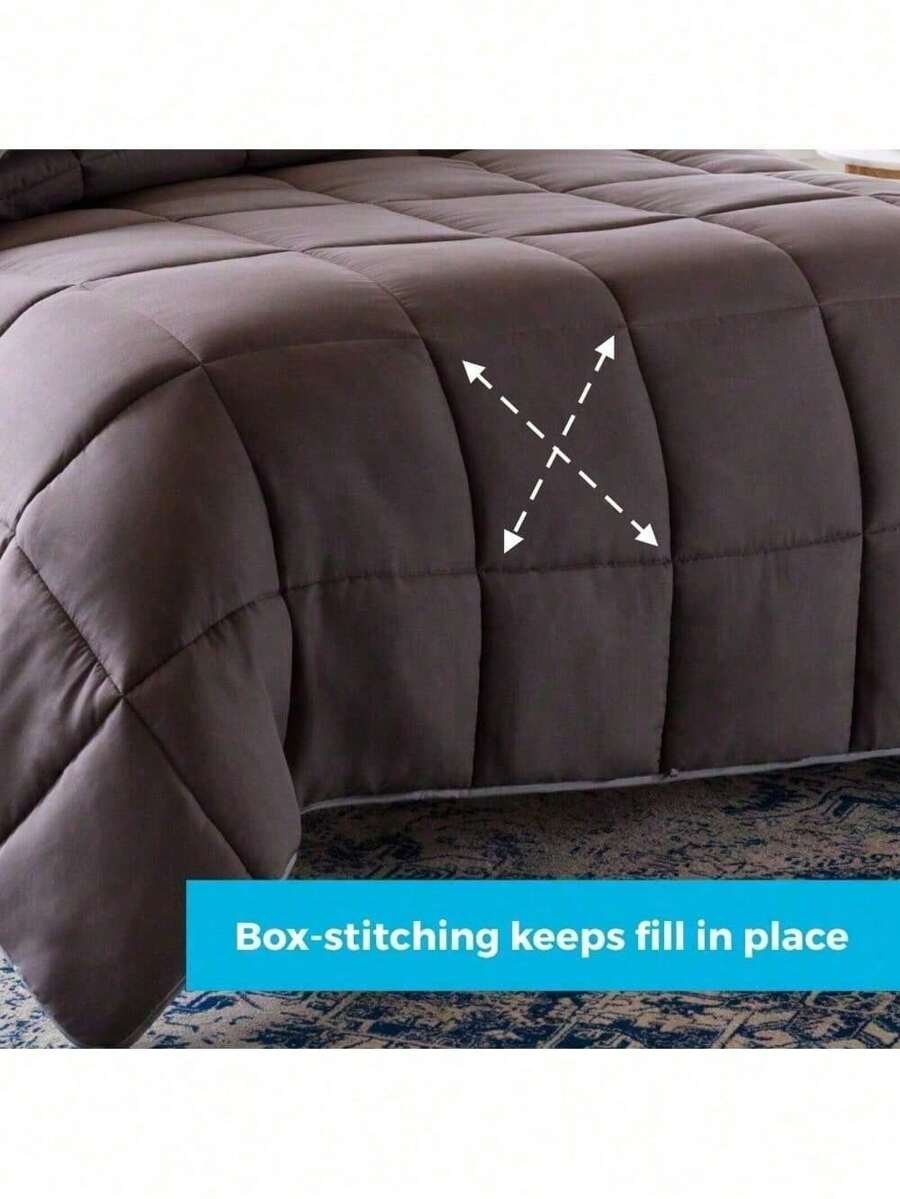 Linenspa Comforter Duvet Insert, Down Alternative, Box Stitched