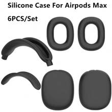 Apple Slime Silicone Protective Case Compatible With Airpods Max - Soft Silicone Cover, Waterproof, Dustproof, Fingerprint-Proof, Scratch-Resistant 360° Full Protection, Silicone Ear Cup Cover, Silicone Headband Cover, Silicone Headband Pad, Silicone Carrying Case, Flexible Silicone Material For Comfort, Durability And Easy Cleaning, Multiple Colors Available, Great Gift