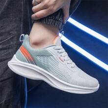Men's New Breathable Mesh Deodorizing Athletic Sneakers, Casual Soft Sole Running Shoes