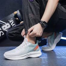 Men's New Breathable Mesh Deodorizing Athletic Sneakers, Casual Soft Sole Running Shoes
