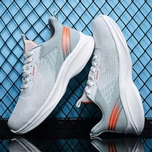 Men's New Breathable Mesh Deodorizing Athletic Sneakers, Casual Soft Sole Running Shoes